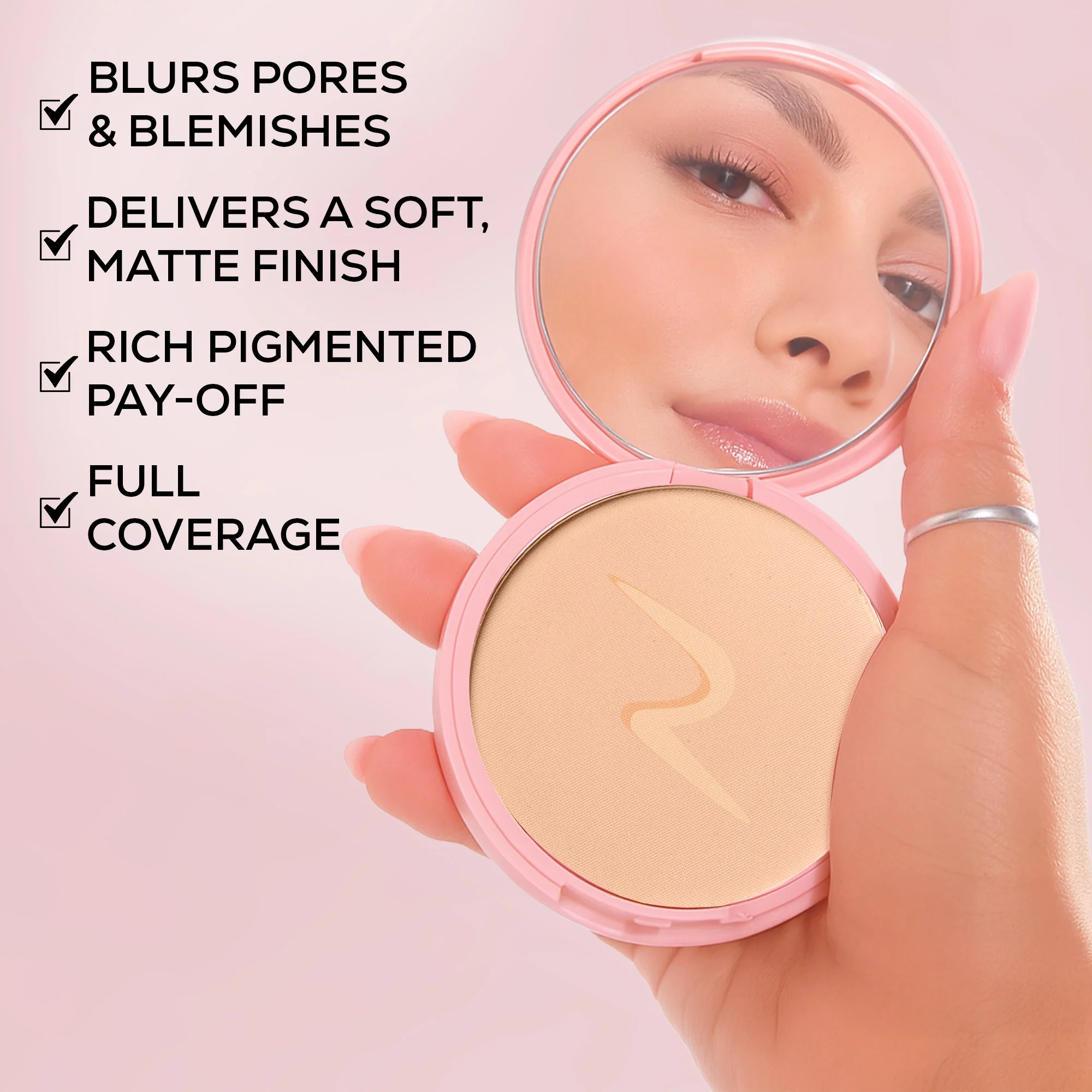 RENEE Bollywood Filter Pore Minimising Blurring Compact With Matte Finish & Full Coverage, 9 g - Image 10