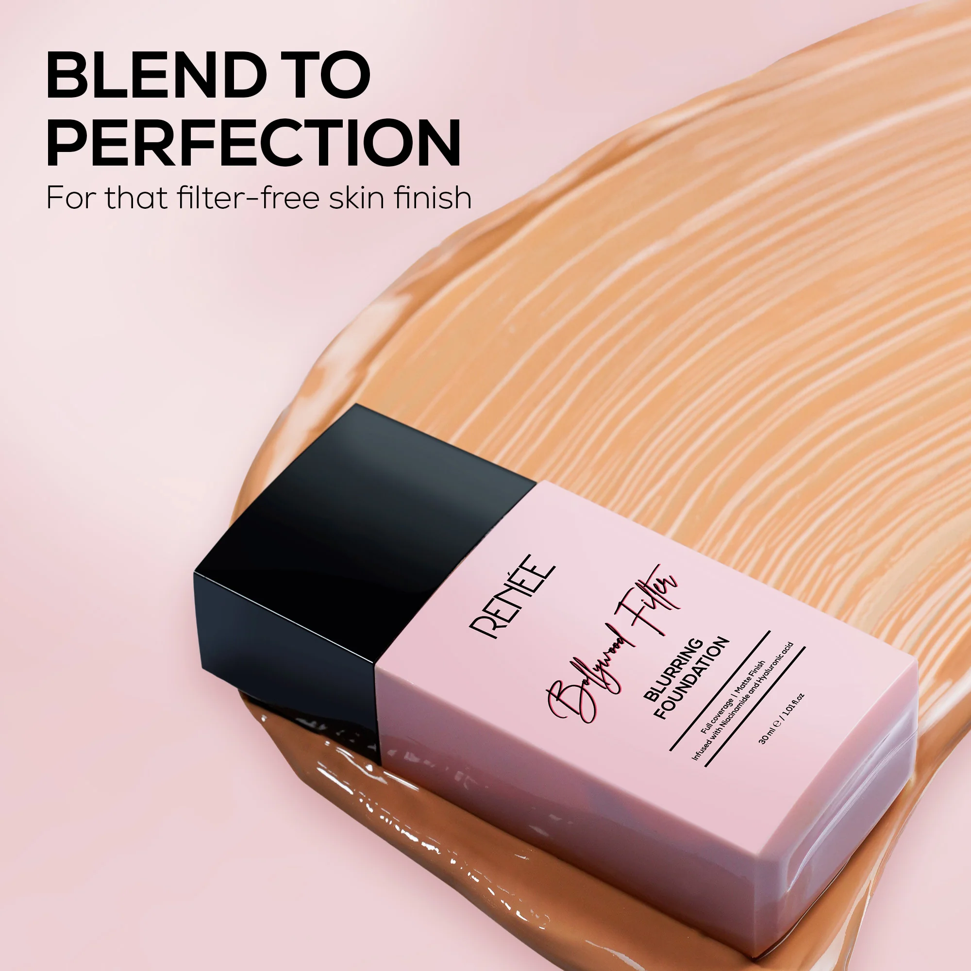RENEE Bollywood Filter Pore Minimising Blurring Liquid Foundation With Matte Finish & Full Coverage, 30 ml - Image 23