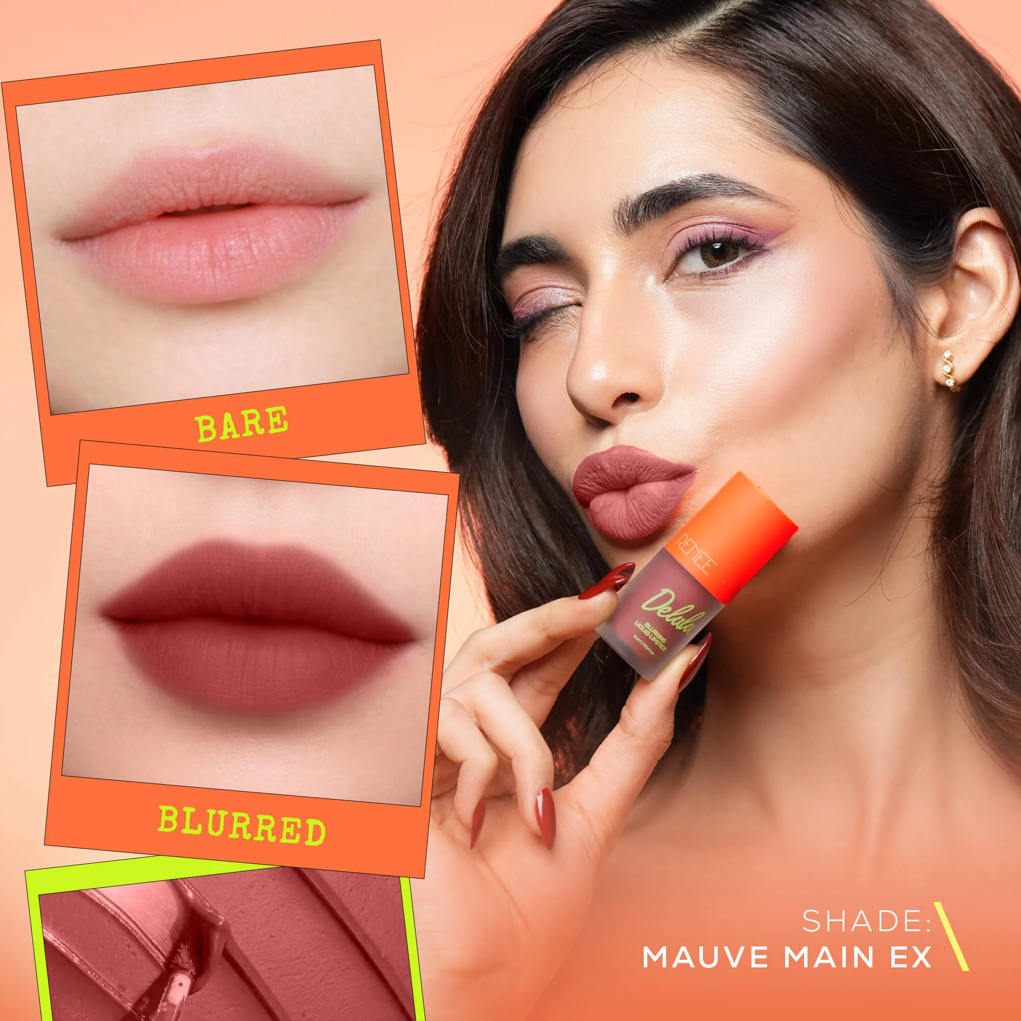 RENEE Delulu Blurring Matte Liquid Lipstick, 4ml - Image 17