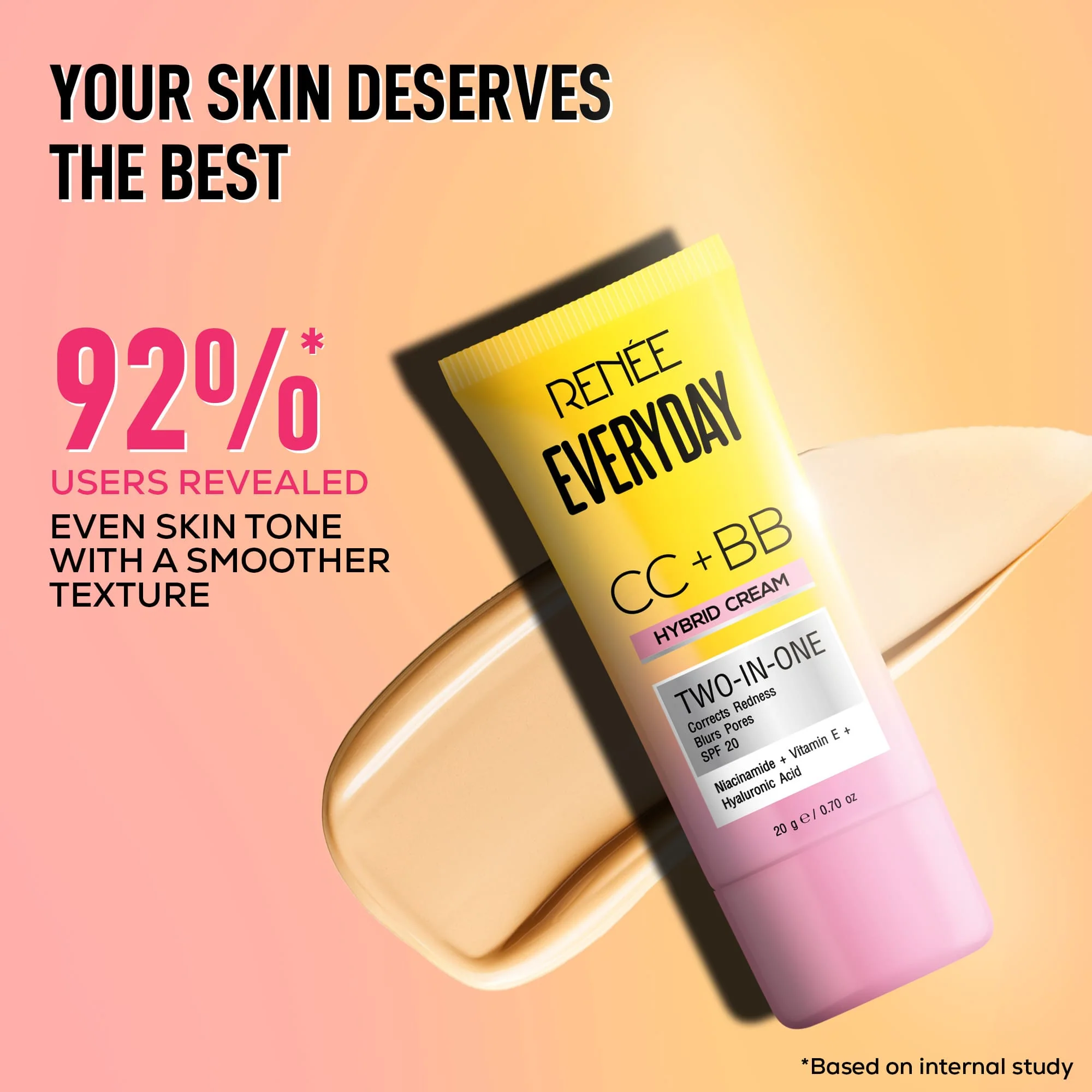 RENEE Everyday CC + BB Hybrid Cream With SPF 20 For Even Skin Tone - Image 30