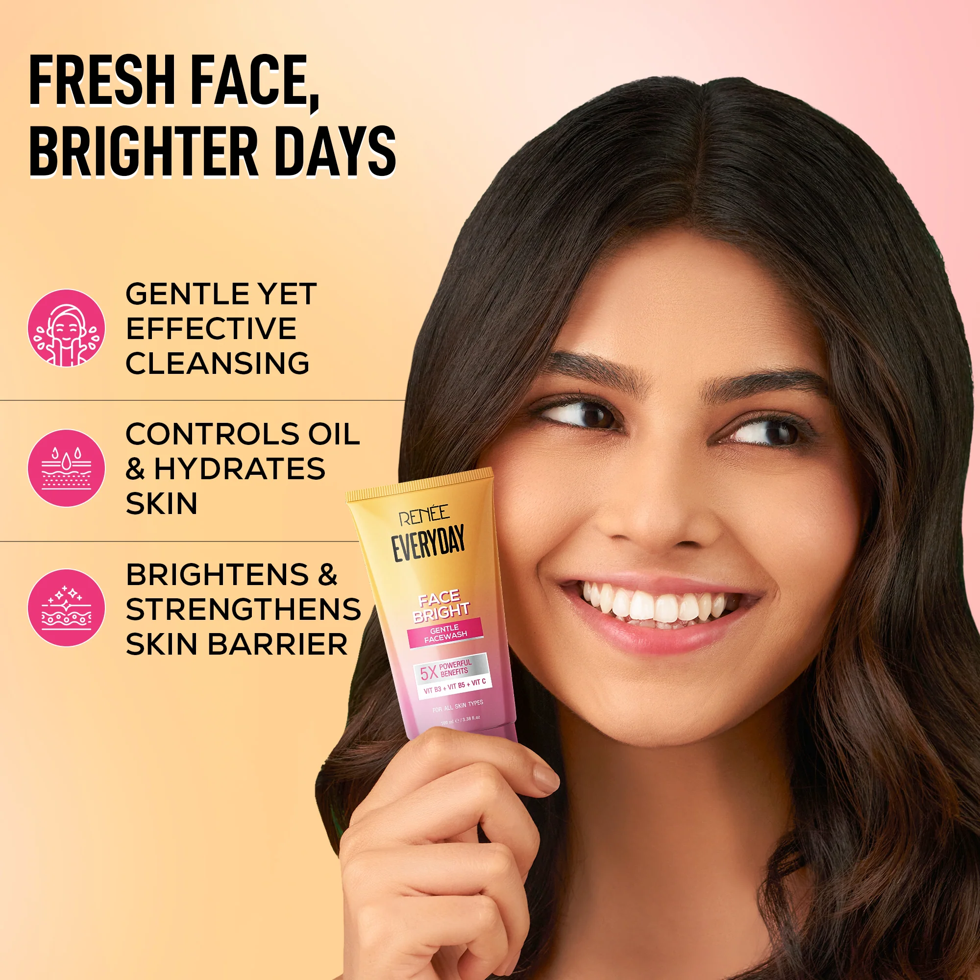 RENEE Everyday Face Bright Brightening Sunscreen With Niacinamide | In-Vivo Tested SPF 50 PA+++, 50ml - Image 13