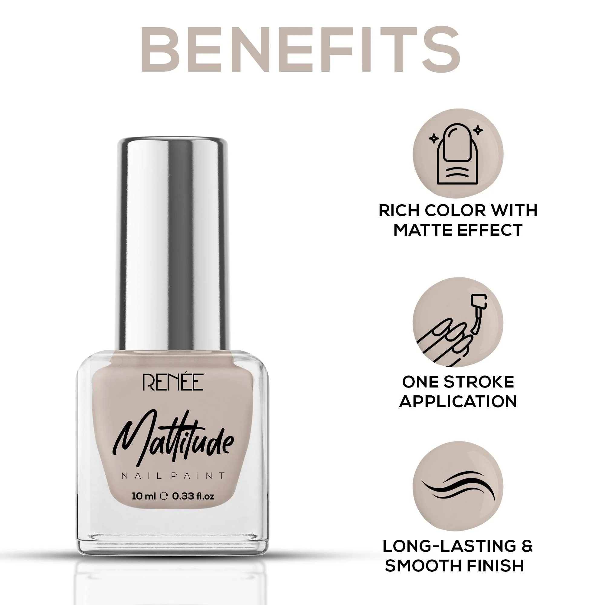 RENEE Mattitude Nail Paint 10ml - Image 54