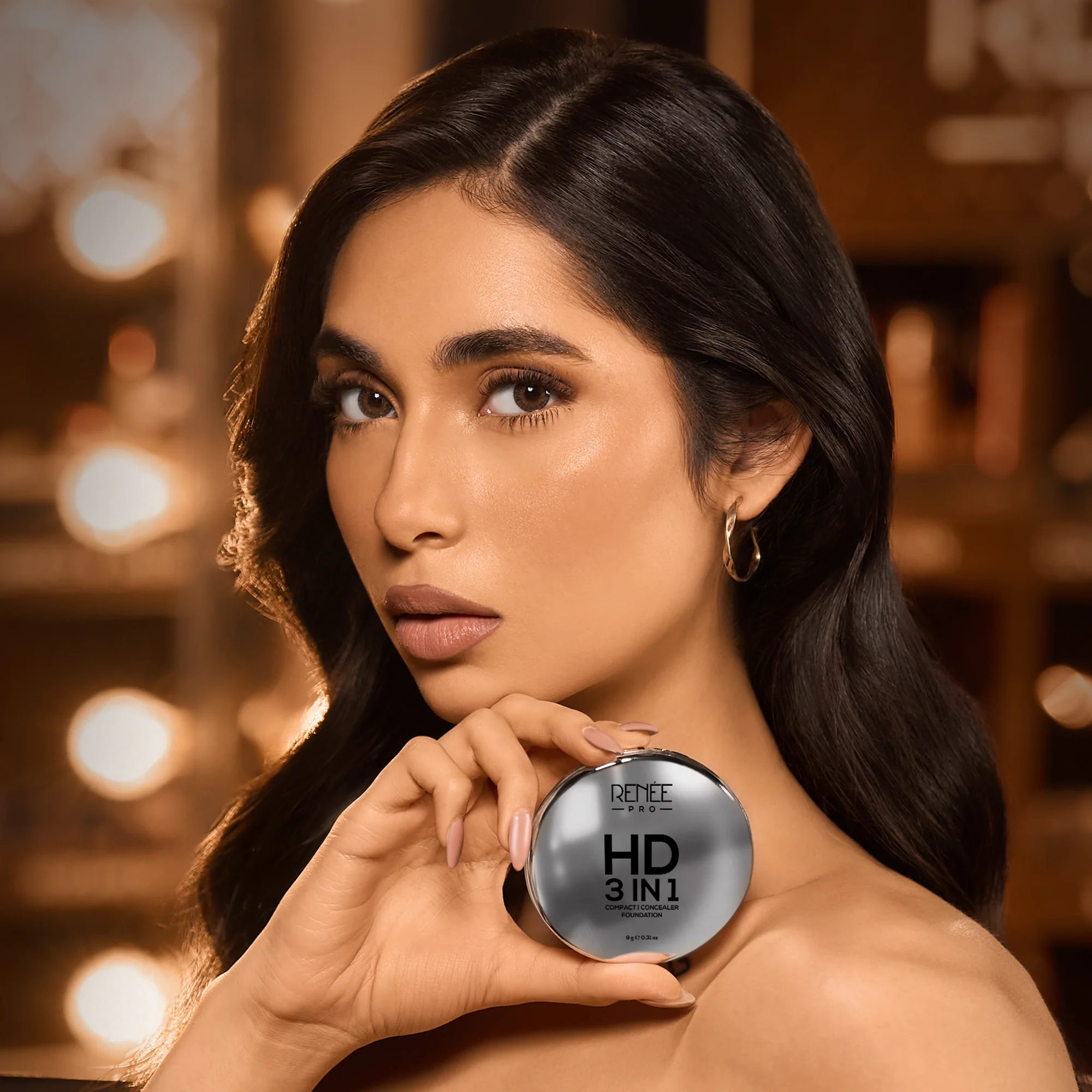RENEE Pro HD 3-IN-1 Compact, Works as Concealer, Foundation & Powder With SPF 20, 9 g - Image 7