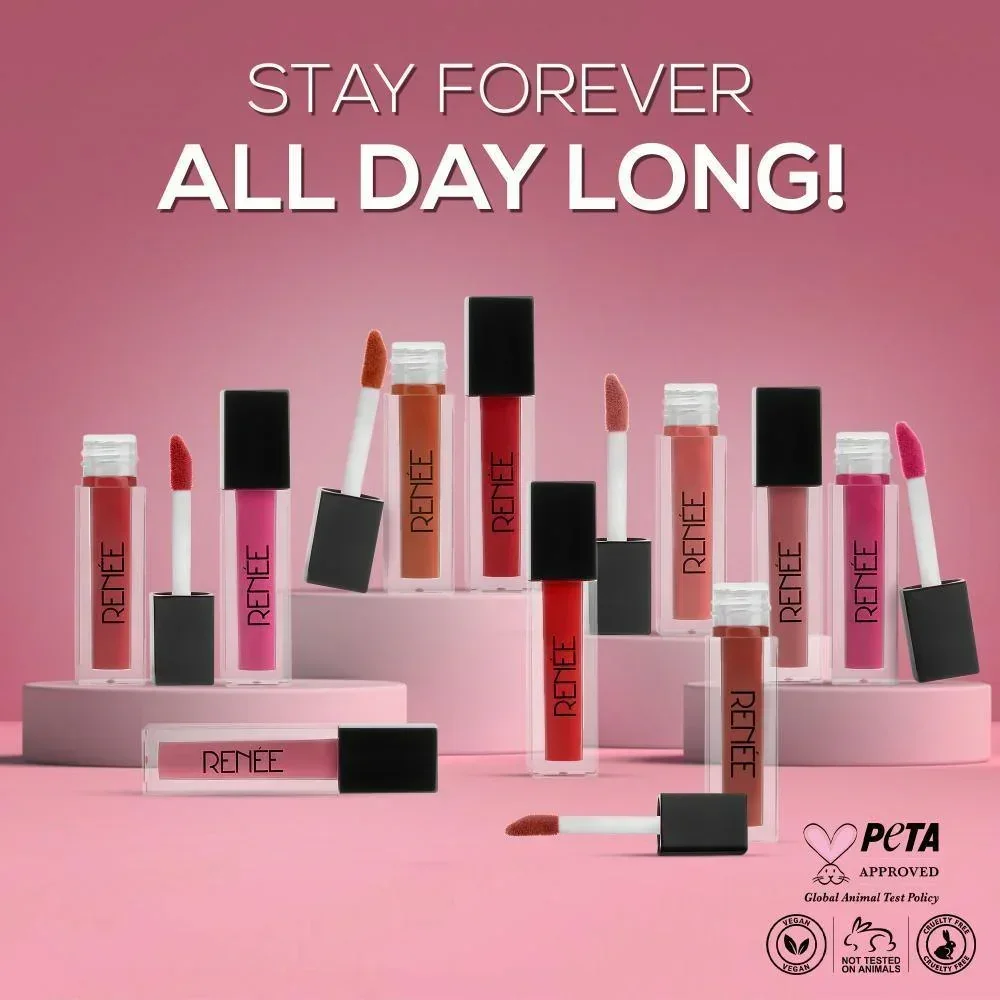 RENEE Stay Forever Matte Liquid Lipsticks Combo of 10, 1 ml each - Magicpin Exclusive - Image 6