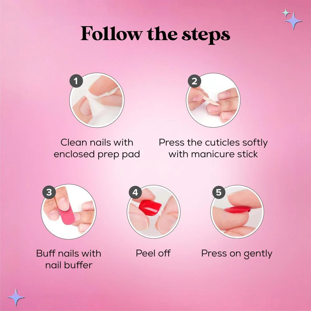 RENEE Stick on Nails With Glue- Pack of 30 Reusable & Long-lasting Nails - Image 55