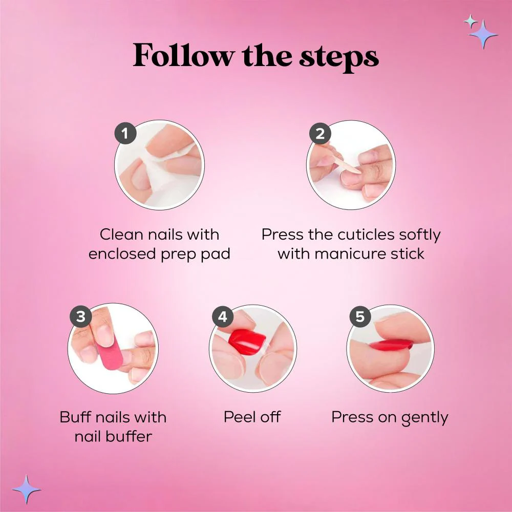 RENEE Stick on Nails With Glue- Pack of 30 Reusable & Long-lasting Nails - Image 69